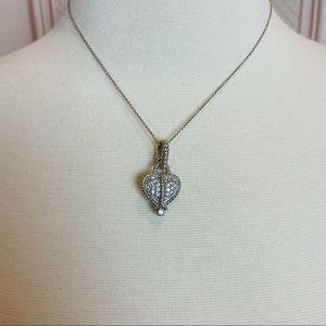 Judith Ripka for QVC Diamonique Heart Pendant